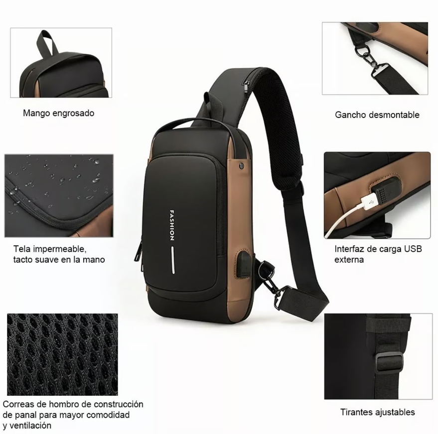 Bolso Bandolera Antirrobo