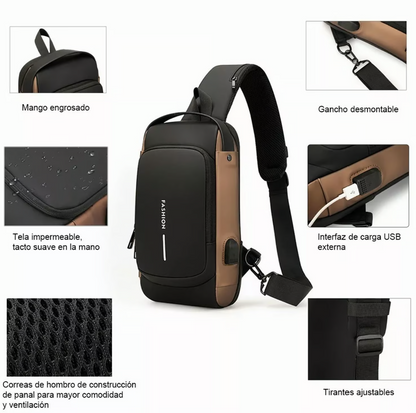 Bolso Bandolera Antirrobo