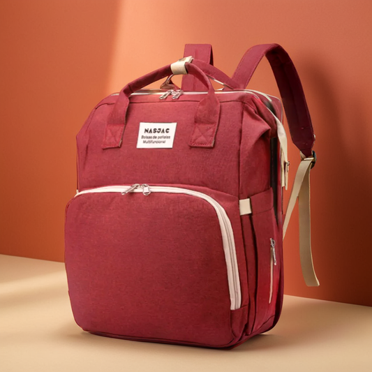 Mochila Pañalera Cuna y Mudador